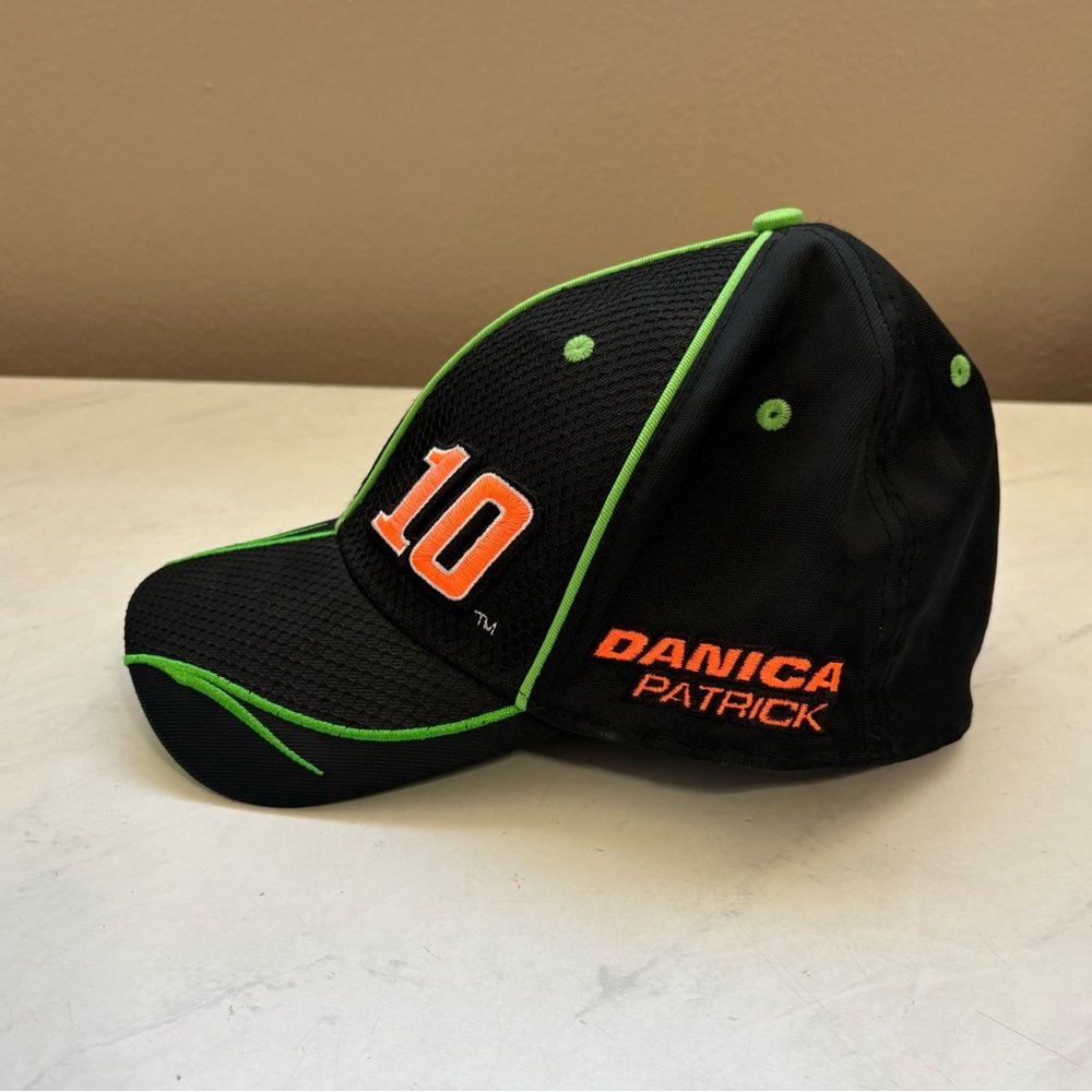 Chase Authentics Danica Patrick Black Green Orange Embroidered Hat One Size